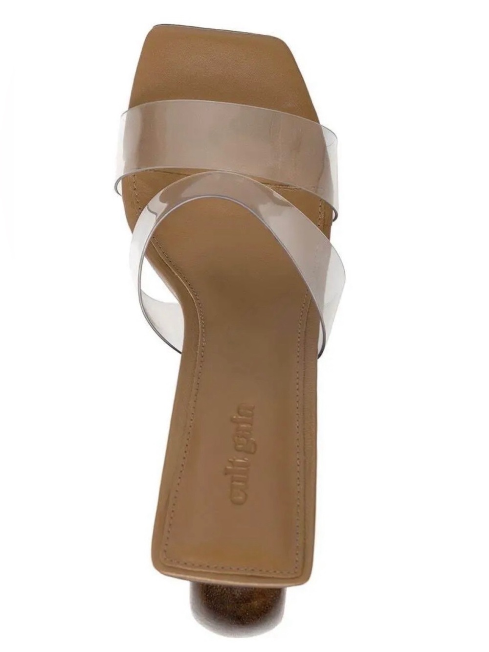 NIB Cult Gaia Remi Clear Wood Circle Platform Sandals Sz 38 EU Summer Resort - Picture 7 of 16